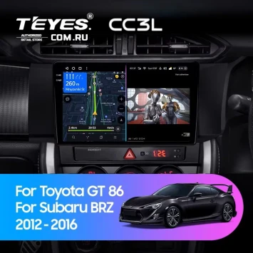 Штатная магнитола Teyes CC3L 4/64 Subaru BRZ (2012-2016) Правый руль