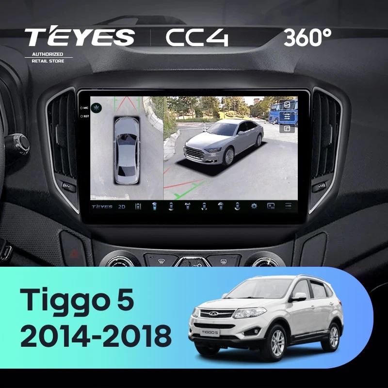 Штатная магнитола Teyes CC4 360 8/128 Chery Tiggo 5 (2014-2018)