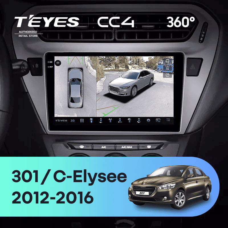 Штатная магнитола Teyes CC4 360 8/128 Citroen C-Elysee (2012-2016) F2