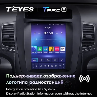 Штатная магнитола Tesla style Teyes TPRO 2 4/32 Kia Sorento 2 XM (2012-2021) HIGH F2