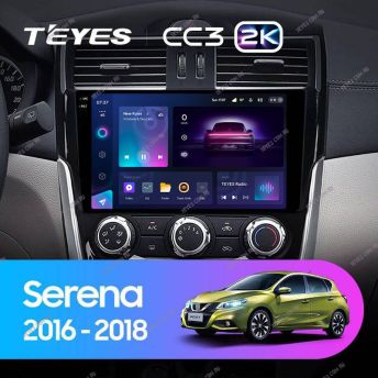 Штатная магнитола Teyes CC3 2K 360 6/128 Nissan Serena (2016-2019) Тип-A