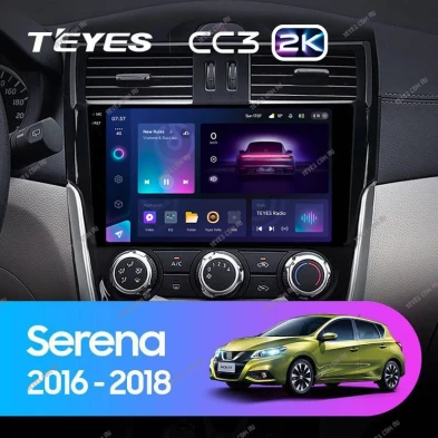 Штатная магнитола Teyes CC3 2K 360 6/128 Nissan Serena (2016-2019) Тип-A