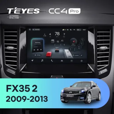 Штатная магнитола Teyes CC4 Pro 8/128 Infiniti FX35 2 (2009-2013) Тип-A