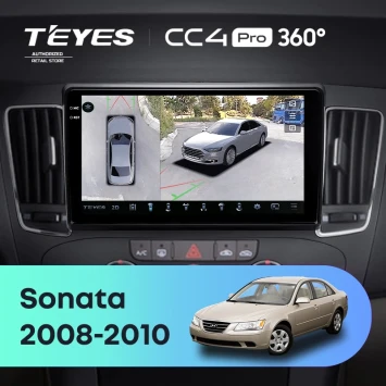 Штатная магнитола Teyes CC4 Pro 360 8/128 Hyundai Sonata NF (2008-2010) F2