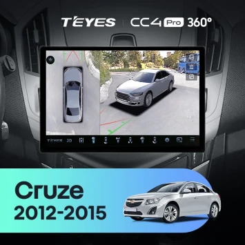 Штатная магнитола Teyes CC4 Pro 360 12/256 Chevrolet Cruze J300 J308 (2012-2015) F1 (13")