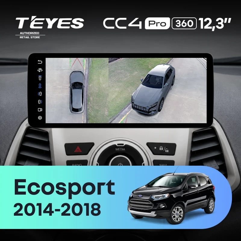 Штатная магнитола Teyes CC4 Pro 12.3" 360 12/256 Ford EcoSport (2014-2018)