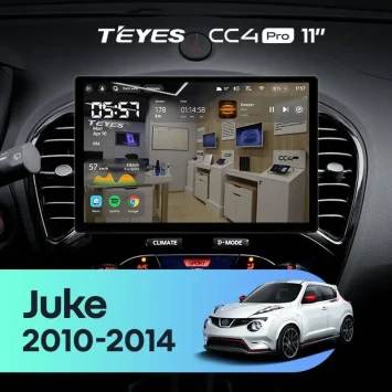 Штатная магнитола Teyes CC4 Pro 12/256 Nissan Juke (2010-2014) (11") Тип-B