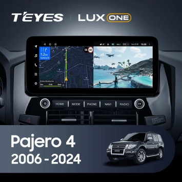 Штатная магнитола Teyes LUX ONE 4/64 Mitsubishi Pajero 4 V80 V90 (2006-2024) Тип-C