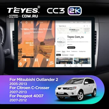 Штатная магнитола Teyes CC3 2K 4/32 Citroen C-Crosser 1 (2007-2013) F1 Тип-A (13")