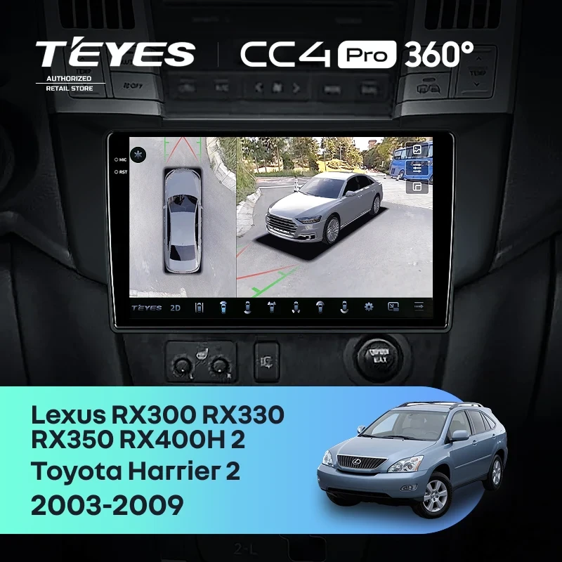 Штатная магнитола Teyes CC4 Pro 360 12/256 Toyota Harrier (2003-2009) F3