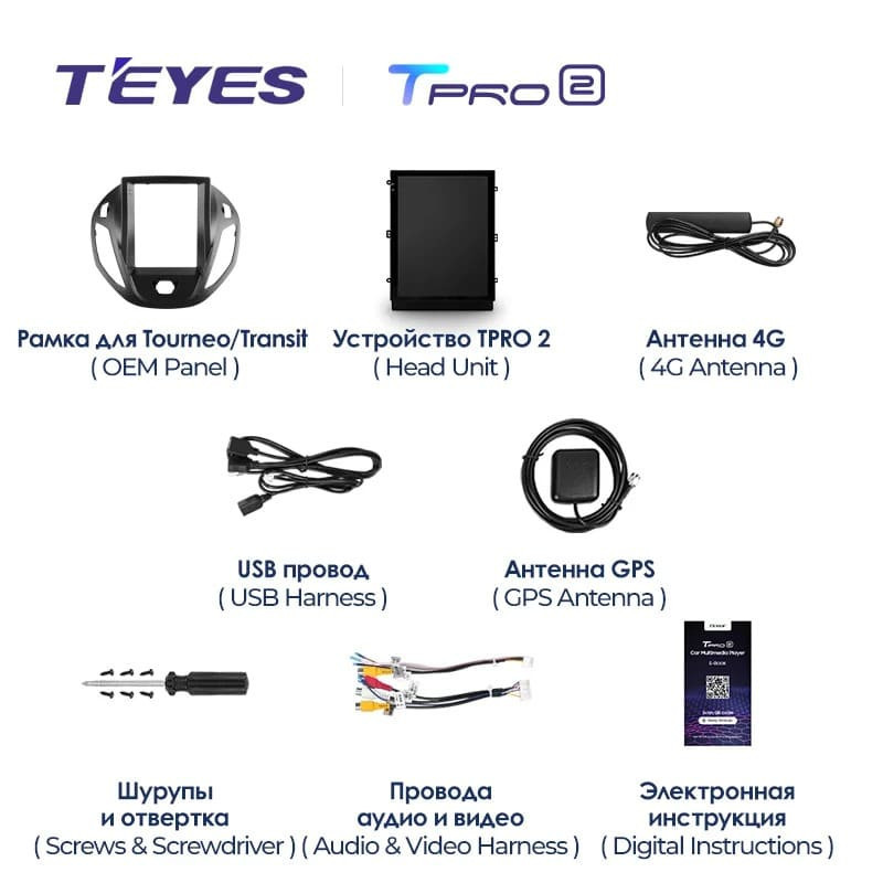 Штатная магнитола Tesla style Teyes TPRO 2 6/128 Ford Ranger 3 (2011-2015)