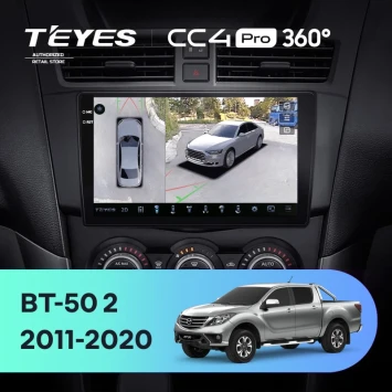 Штатная магнитола Teyes CC4 Pro 360 8/128 Mazda BT-50 (2011-2020) F1