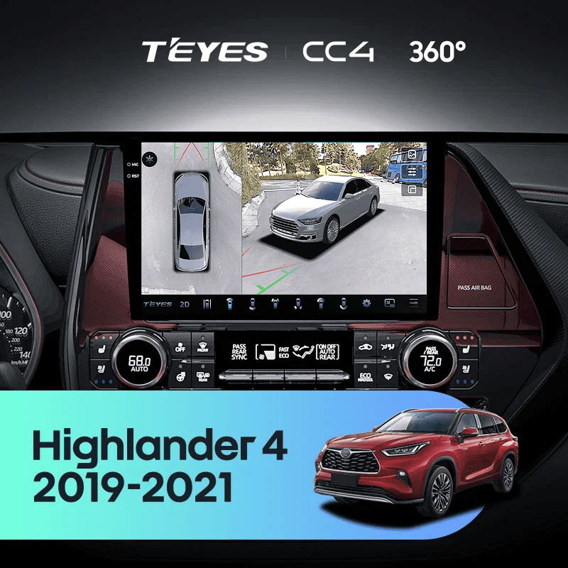 Штатная магнитола Teyes CC4 360 8/128 Toyota Highlander 4 XU70 (2019-2021)