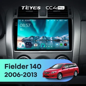 Штатная магнитола Teyes CC4 Pro 8/128 Toyota Corolla Fielder 140 (2006-2013) Тип-B