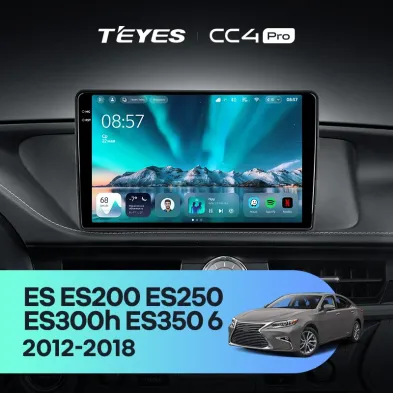 Штатная магнитола Teyes CC4 Pro 8/128 Lexus ES ES200 ES250 ES300h ES350 XV60 VI (2012-2018) Тип-B