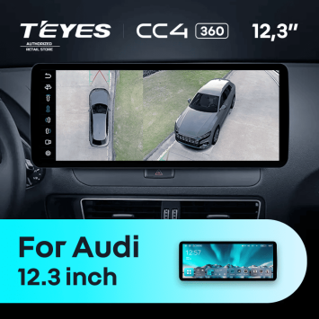 Штатная магнитола Teyes CC4 12.3" 360 8/128 Audi A4 B8 (2007-2015) Тип-A