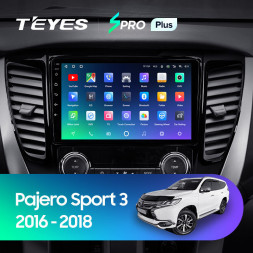 Штатная магнитола Teyes SPRO Plus 4/64 Mitsubishi Pajero Sport 3 (2016-2018)