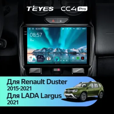 Штатная магнитола Teyes CC4 Pro 12/256 Lada Largus 2021+ F1