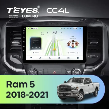 Штатная магнитола Teyes CC4L 4/64 Dodge Ram 4 IV DJ DS (2018-2021) (0din) F1
