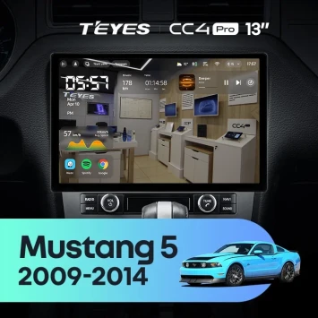 Штатная магнитола Teyes CC4 Pro 12/256 Ford Mustang 5 S-197 (2009-2014) F1 (13")