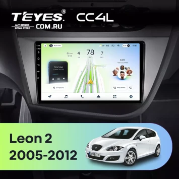 Штатная магнитола Teyes CC4L 6/64 с DTS Seat Leon 2 (2005-2012) F2