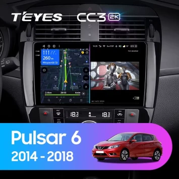 Штатная магнитола Teyes CC3 2K 6/128 Nissan Pulsar 6 NB17 (2014-2018)