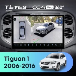 Штатная магнитола Teyes CC4 Pro 360 12/256 Volkswagen Tiguan 1 NF (2006-2011) F2 (11")