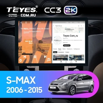 Штатная магнитола Teyes CC3 2K 6/128 Ford S-MAX 1 (2006-2015) F1 (13")
