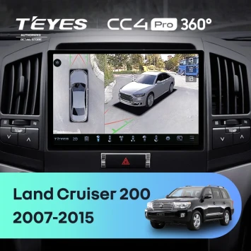 Штатная магнитола Teyes CC4 Pro 360 8/128 Toyota Land Cruiser 200 (2007-2015) F1 (11")