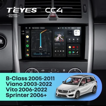 Штатная магнитола Teyes CC4 6/64 Mercedes-Benz B-Class T245 (2005-2011)