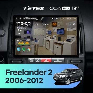 Штатная магнитола Teyes CC4 Pro 8/128 Land Rover Freelander 2 (2006-2012) (13")