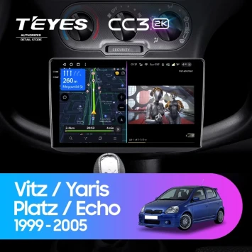 Штатная магнитола Teyes CC3 2K 4/32 Toyota Echo (1999-2005) F1