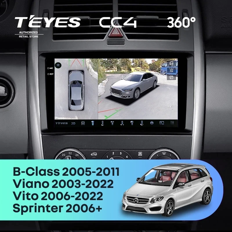 Штатная магнитола Teyes CC4 360 6/64 Mercedes-Benz B-Class T245 (2005-2011)
