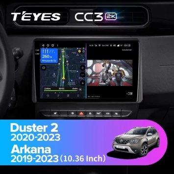 Штатная магнитола Teyes CC3 2K 6/128 Renault Arkana (2019-2023) F2