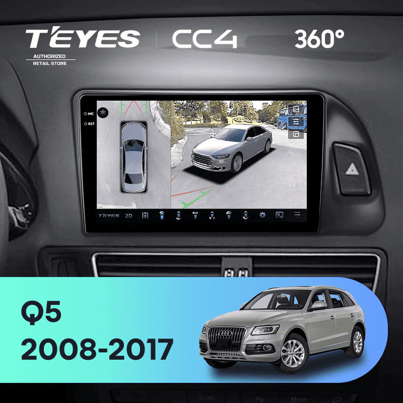 Штатная магнитола Teyes CC4 360 8/128 Audi Q5 8R (2008-2017) Тип-A