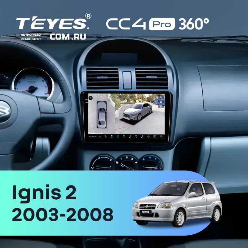 Штатная магнитола Teyes CC4 Pro 360 8/128 Suzuki Ignis 2 (2003-2008)