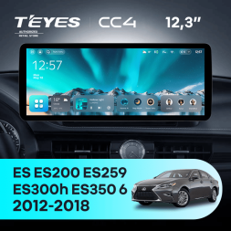 Штатная магнитола Teyes CC4 12.3" 8/128 Lexus ES ES200 ES250 ES300h ES350 XV60 VI 6 (2012-2018) Тип-B