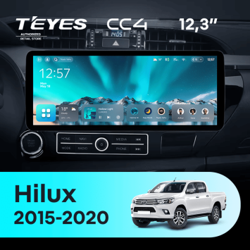 Штатная магнитола Teyes CC4 12.3" 6/64 Toyota Hilux Pick Up AN120 (2015-2020)