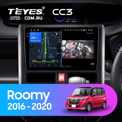 Штатная магнитола Teyes CC3 4/32 Toyota Roomy (2016-2020 ) Правый руль