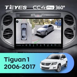 Штатная магнитола Teyes CC4 Pro 360 12/256 Volkswagen Tiguan 1 NF (2006-2017) F2 (11")
