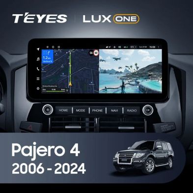 Штатная магнитола Teyes LUX ONE 6/128 Mitsubishi Pajero 4 V80 V90 (2006-2024) Тип-A