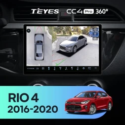 Штатная магнитола Teyes CC4 Pro 360 8/128 Kia Rio 4 (2016-2020) Тип-B (11")