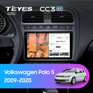 Штатная магнитола Teyes CC3 2K 4/64 Volkswagen Polo 5 (2009-2020) (матовая)