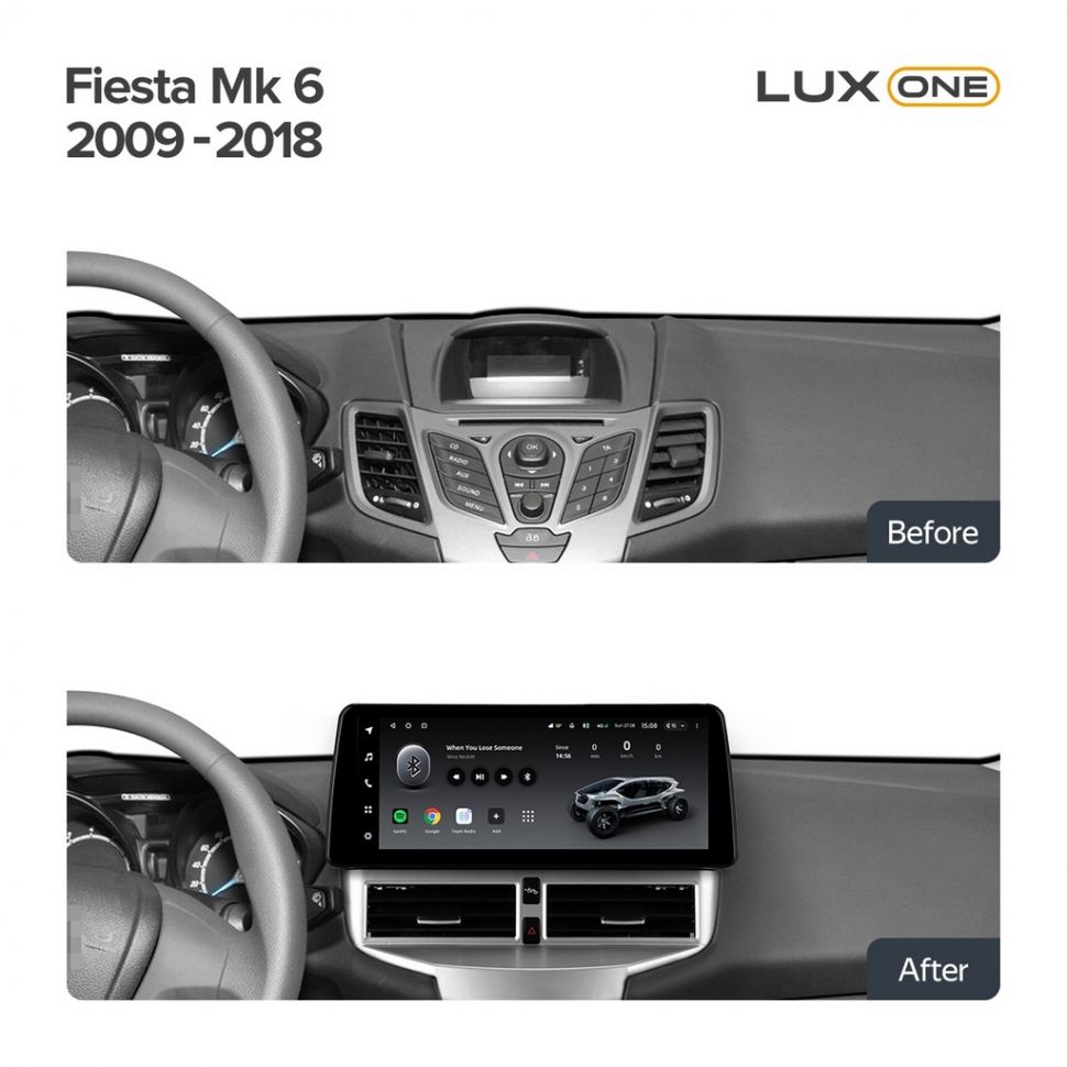 Переходная рамка Ford Fiesta Mk 6 (2013-2018) Тип-B (12,3&quot;)