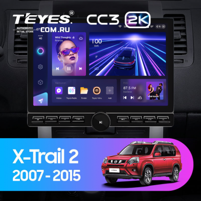 Штатная магнитола Teyes CC3 2K 6/128 Nissan X-Trail T31 (2007-2015) (13&quot; с кнопками)