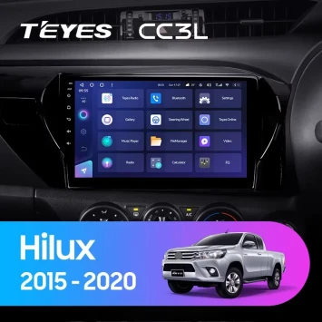 Штатная магнитола Teyes CC3L 4/64 Toyota Hilux Pick Up AN120 (2015-2020) Правый руль