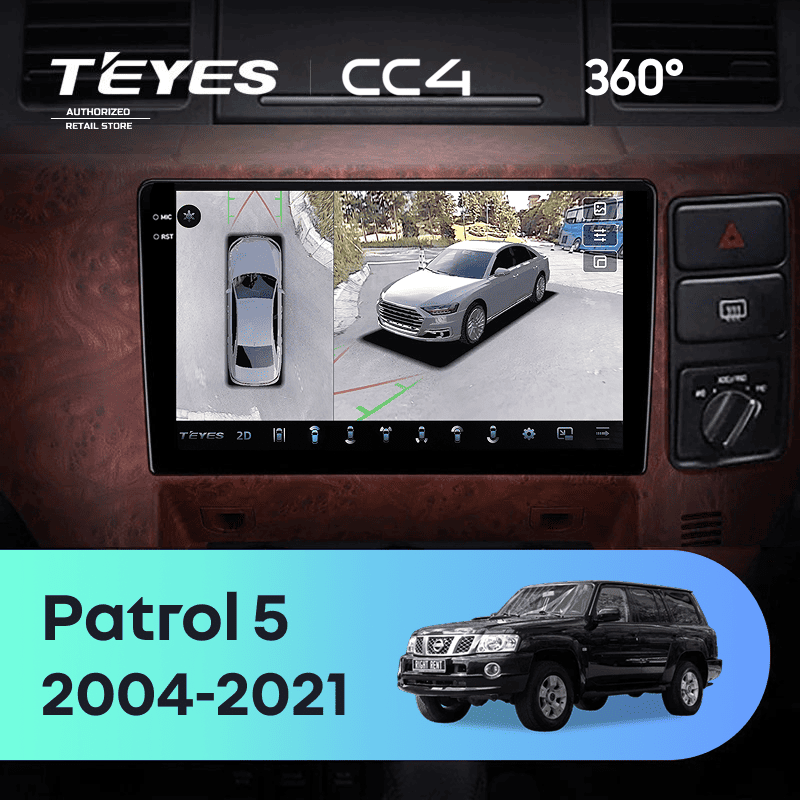 Штатная магнитола Teyes CC4 360 8/128 Nissan Patrol V 5 Y61 (2004-2021) F3 Правый руль