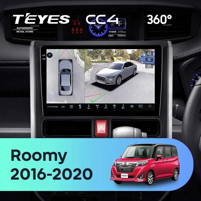 Штатная магнитола Teyes CC4 360 8/128 Toyota Roomy (2016-2020) Правый руль