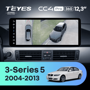 Штатная магнитола Teyes CC4 Pro 12.3" 360 8/128 BMW 3-Series 5 E90 E92 E93 E91 (CIC) (2004-2013) Universal