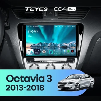 Штатная магнитола Teyes CC4 Pro 8/128 Skoda Octavia 3 A7 (2013-2018) Тип-B